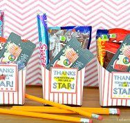 Teacher Appreciation Gift: Movie Gift Card Gift Idea and Free Printables by Tate...