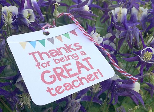 Teacher Appreciation Gift Tag and Note by Resa Design. Simply print, write note,...