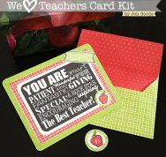 We Love Teachers Free Printable Card Kit by 100 directions