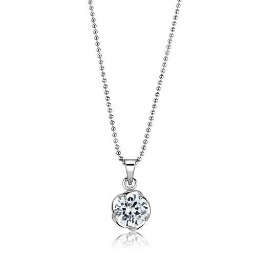 A Perfect 2CT Round Cut Russian Lab Diamond Solitaire Pendant Necklace