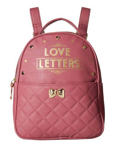 Betsey Johnson LOVE Leather Backpack. Pink mini backpacks. Cute backpacks for te...