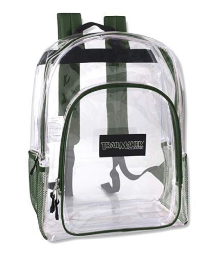 Pretty backpack for school and travel. Classic Water Resistant Clear Backpacks.