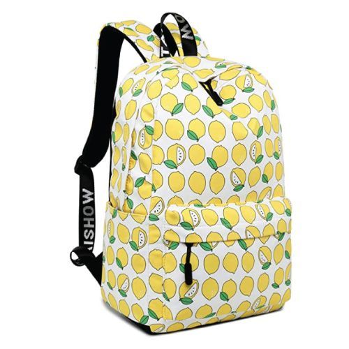 Retro Lemon Pattern Backpack for School. Cute backpacks for teens. Back to schoo...