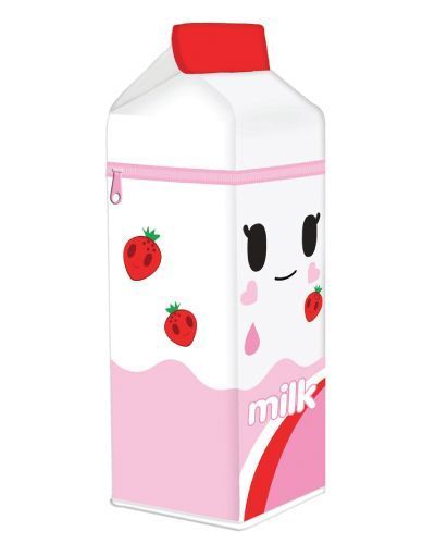 tokidoki Milk Carton Pencil Case. Cute school supplies. Pink school essentials.