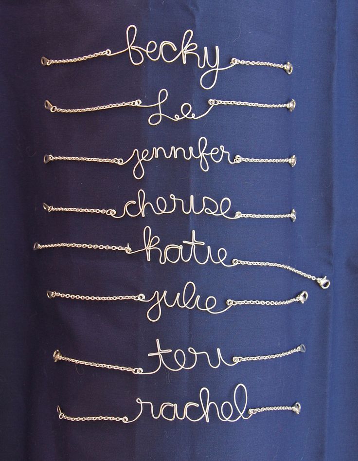 DIY Name Bracelets... Cute bridesmaid gift idea!!;)