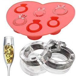 Diamond ring ice cube tray for bachelorette parties or bridal showers.