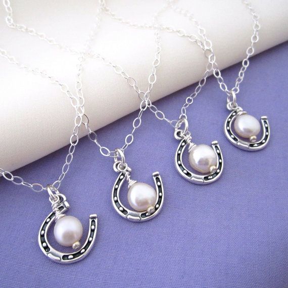 Four or more Bridesmaids' Necklaces Lucky by DreamAcreDesigns