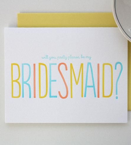 Pretty Please Bridesmaid Cards by Honizukle Press
