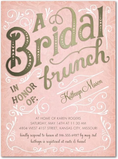 cute bridal brunch invitation