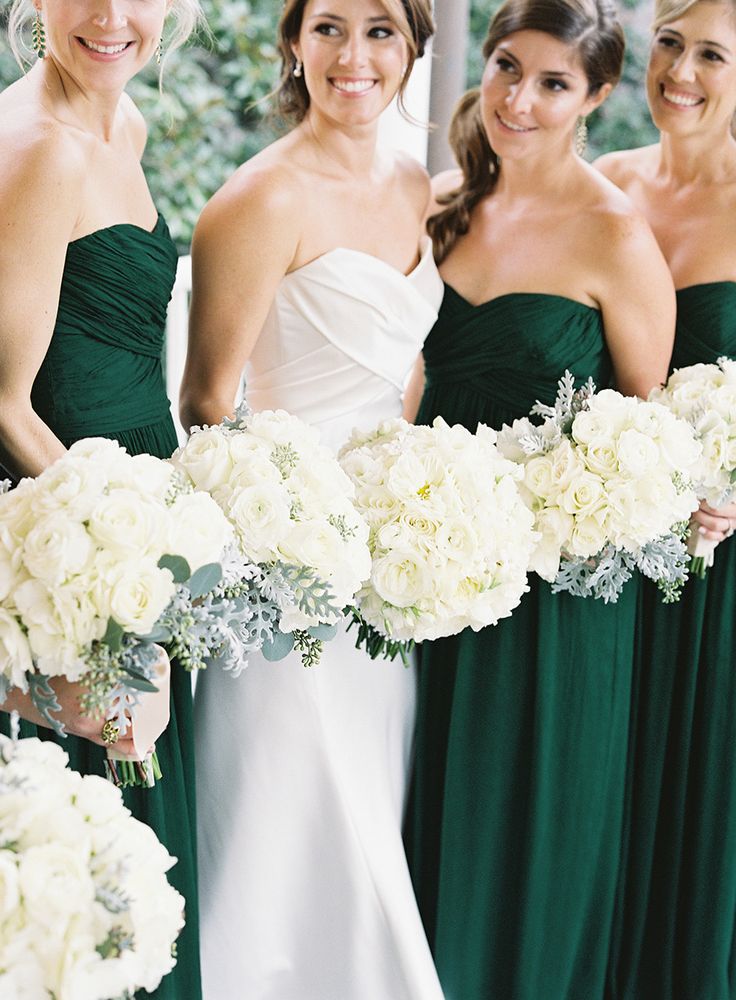 dark emerald bridesmaid dresses