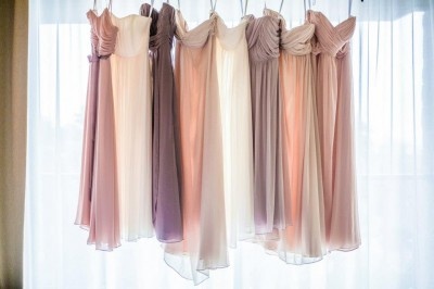 mismatched bridesmaids dresses - Moira Events & Design