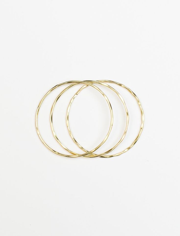 Because everyone needs a set of everyday, go-to bangles! Handmade out of brass b...