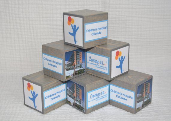 Corporate Gifts - Event Centerpieces - Wooden Photo Blocks - Stained Wooden Bloc...
