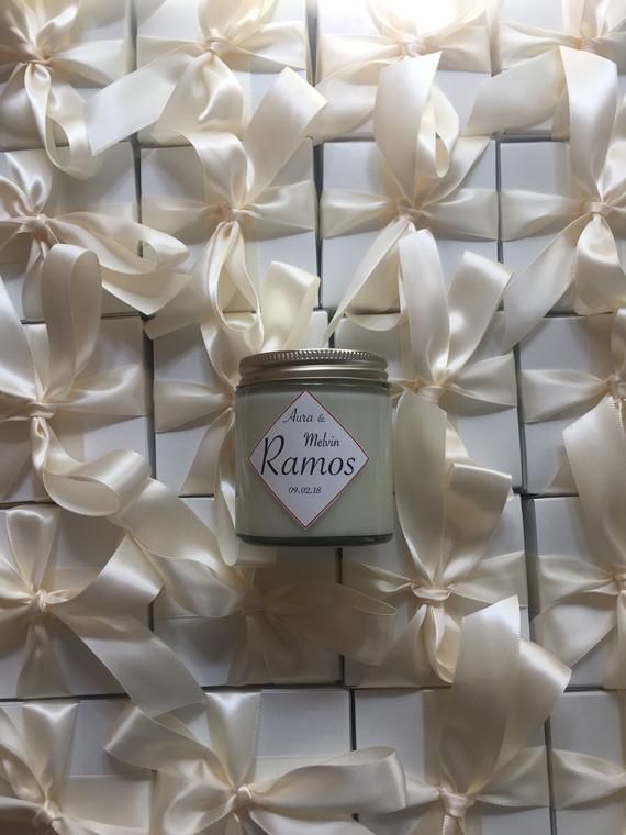 Custom Candles Wedding Favors / Bridal Boxes / Corporate Gifts / Ribbon Wrapped ...