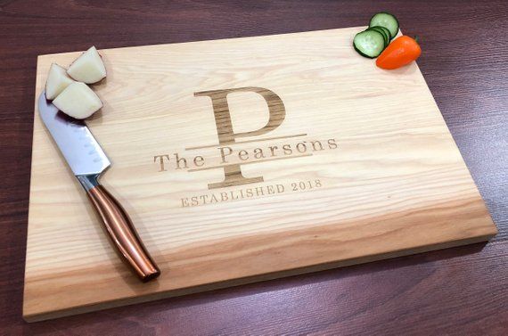 Custom Cutting Board - Personalized Cutting Board - Wood Cutting Board - Anniver...