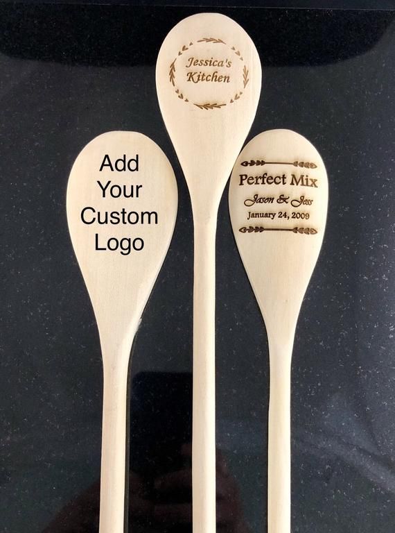Custom Personalized Engraved Wooden Spoon, wedding favor, housewarming, mother&#...