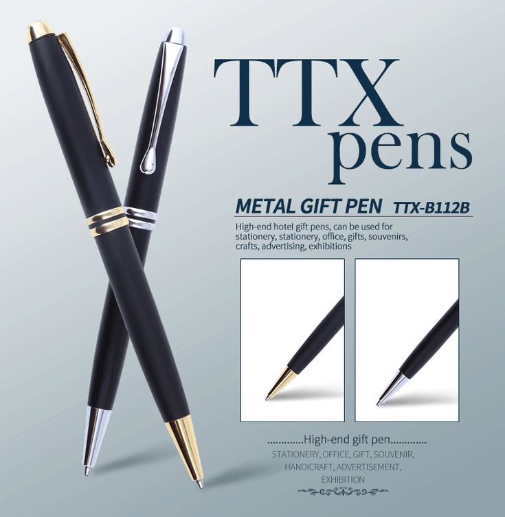 Factory wholesale classic black metal ball point pen gold clip roller pen for corporate gift 
