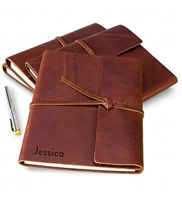 Personalized Keepsake Gifts: Embossed Fine Leather Journal