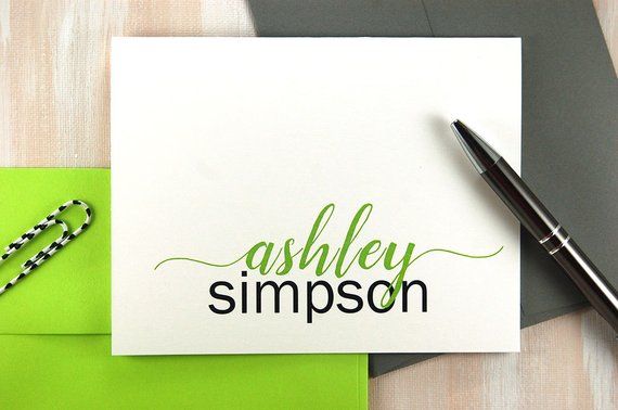Personalized Stationery Set of 10, Girls Stationery, Bridesmaid Gift, Corporate ...