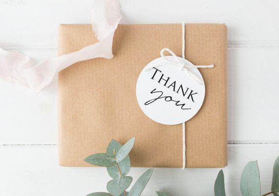 Thank you tag, Wedding favour tag, Black & white, gift tag, Engagement party tha...