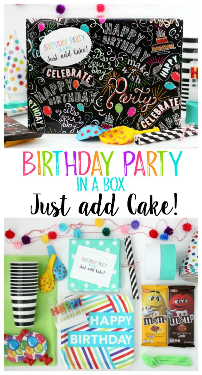 Send a friend a birthday party in a box this year. All they need to do is supply...