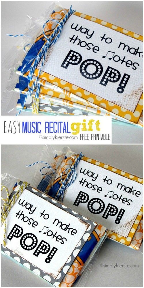 This EASY Music Recital Gift is a cute way to recognize music students for their...
