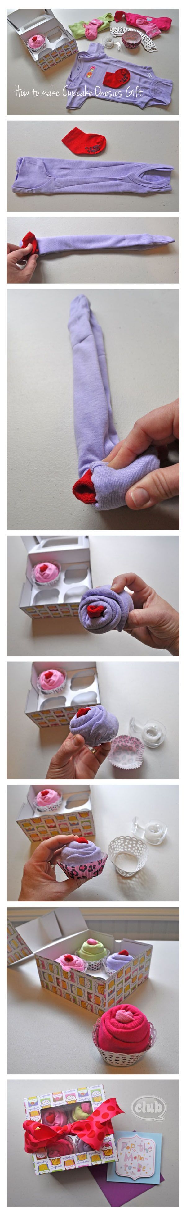 Cupcake Onesies! Perfect Baby Shower gift!