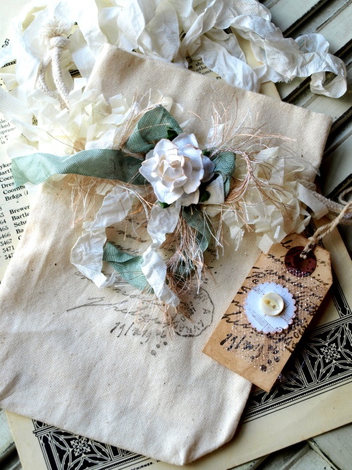 Embellished Muslin Bag