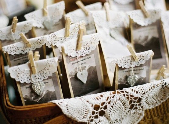 Paper Doilies and clothes pins