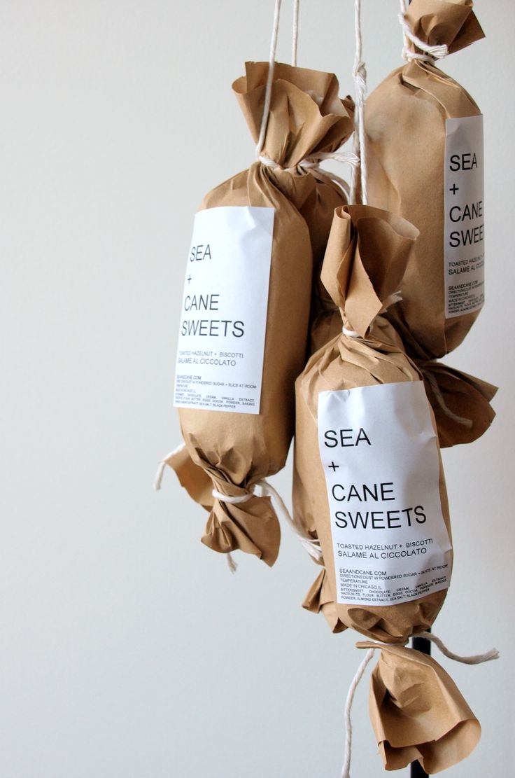 SALAME AL CIOCCOLATO package | Sea + Cane Sweets #packaging #chocolate