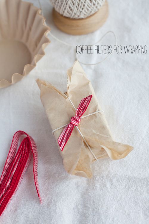 coffee filters for gift wrapping