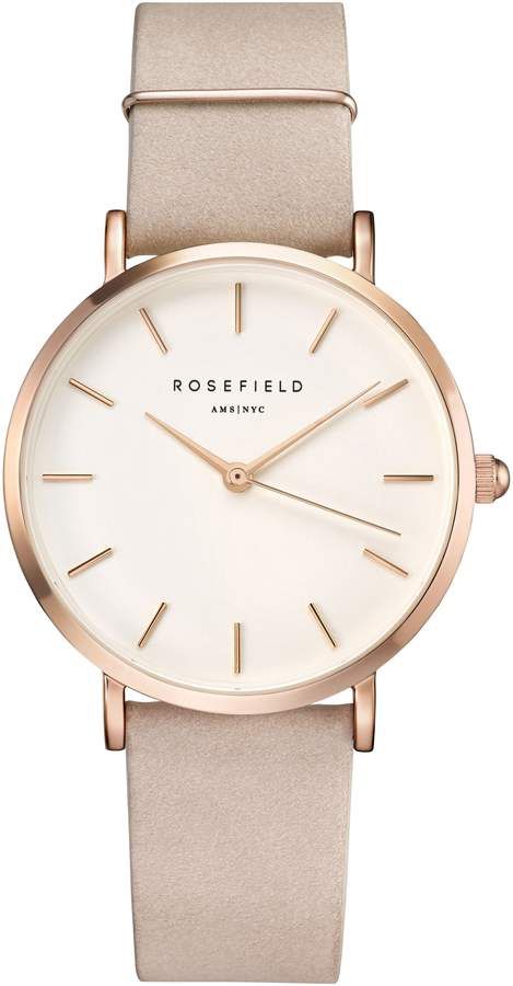 ROSEFIELD Holiday Leather Strap Watch & Bracelet Gift Set, 33mm