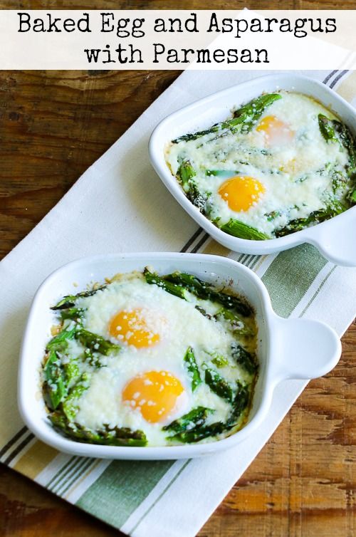 Baked Egg and Asparagus with Parmesan is the perfect egg dish about mom.