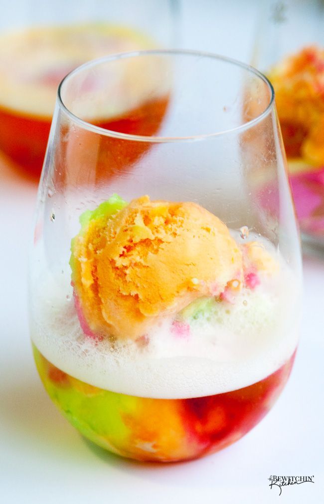 Celebrate Mother's Day with champagne floats! Keep 'em funky and bright ...