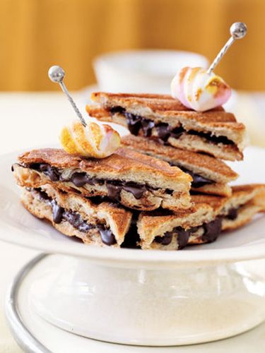 Chocolate Hazelnut Panini is a dreamy concoction with toasted marshmallows.