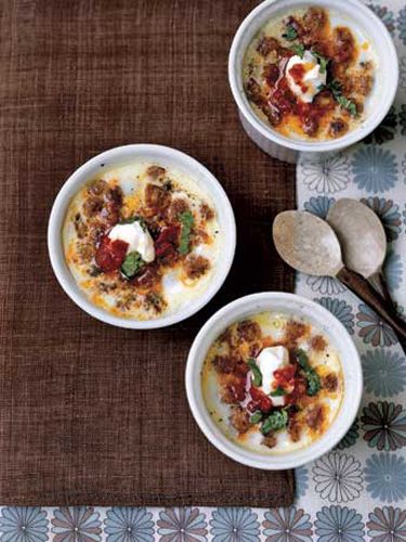 Coddled Eggs with Tunisian Flavors are coddled eggs that boast a zesty flavor th...