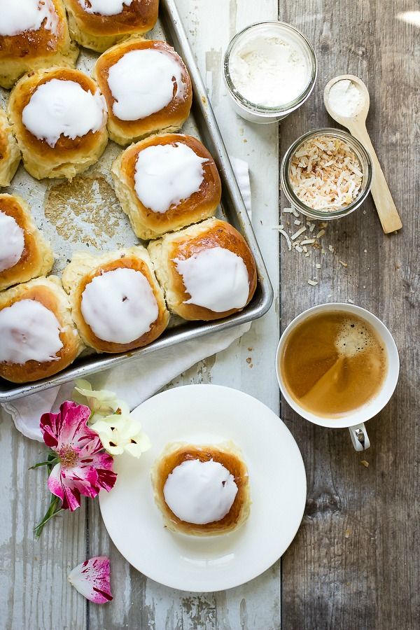 These Iced Coconut Buns are perfect for mom on Mother's Day Brunch!