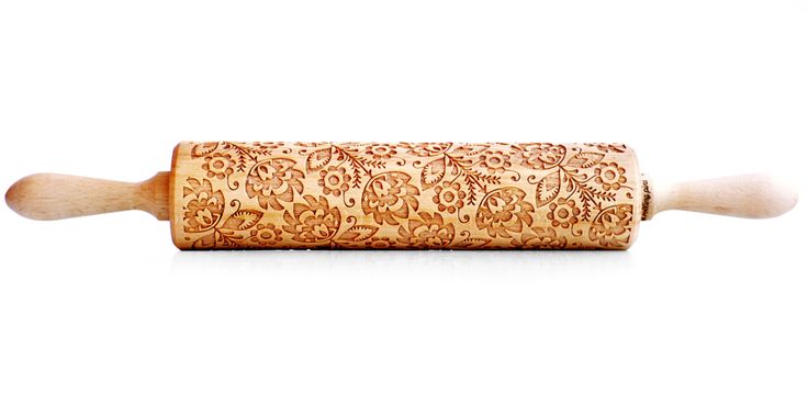 If your mom's passion includes baking this floral pattern laser-cut rolling ...