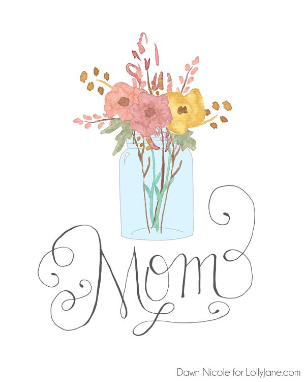 Print this design on textured cardstock and pair it with a fresh spring bouquet ...