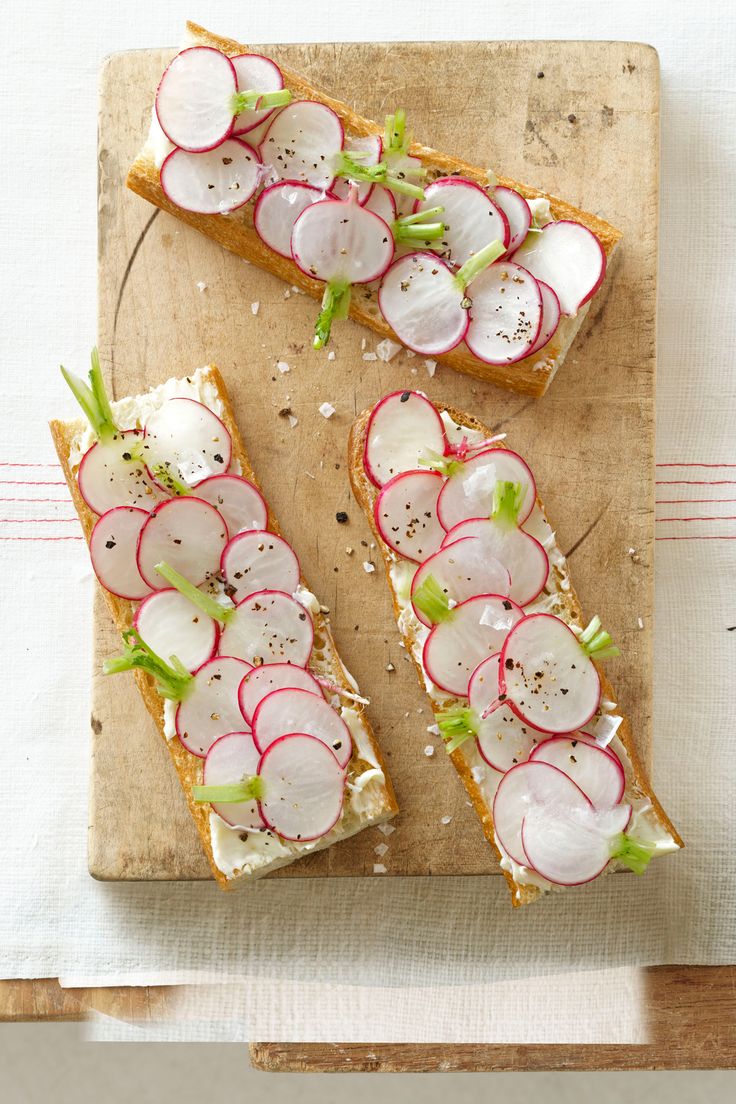 Radish Tartines will add a nice crunch to your afternoon tea party!