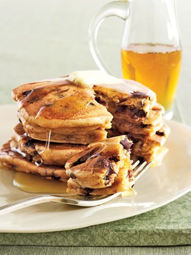 Whip up these Peanut Butter and Chocolate Chip Pancakes with dependable staples ...