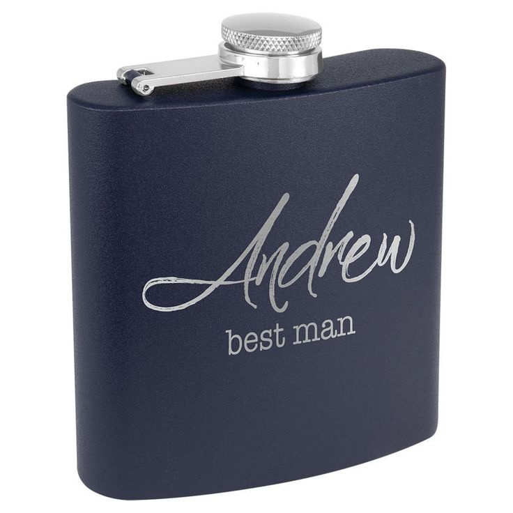 Personalized Custom Engraved Flasks in 13 Colors, Any Text or Logo, Great Grooms...