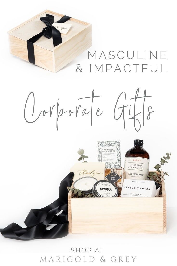 CORPORATE GIFTS// Black and neutral masculine and professional corporate gift bo...