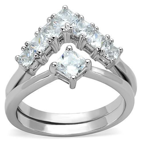 2TCW Princess Cut Russian Lab Diamond Bridal Set