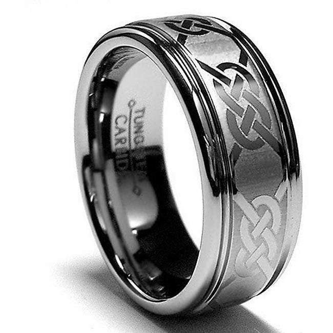 Celtic Knot Tungsten Wedding Band Ring