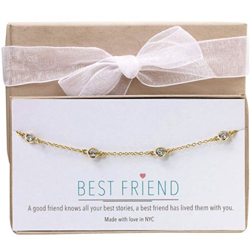 A lovely diamond bracelet for your bestie. Gifts for best friend. Friendship bra...