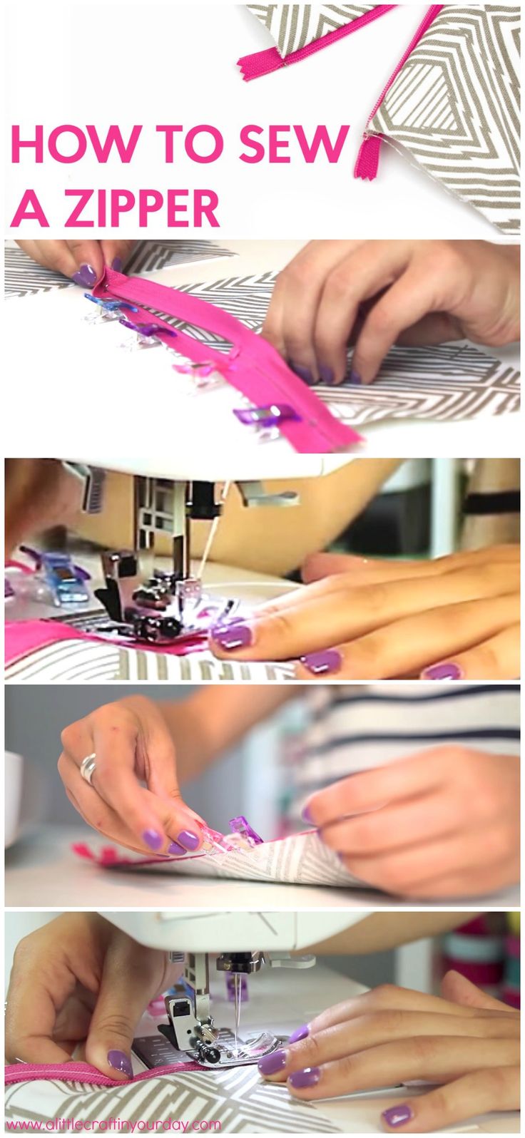 Sewing a zipper is notorious for being the hardest part of sewing,  but I promis...