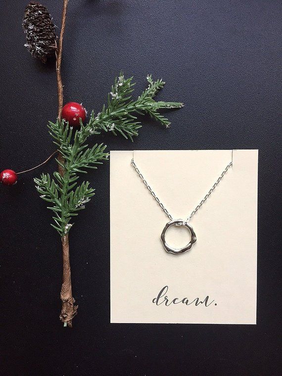 Circle necklace, Infinity jewelry, Corporate gift, graduation gift, coworker gif...