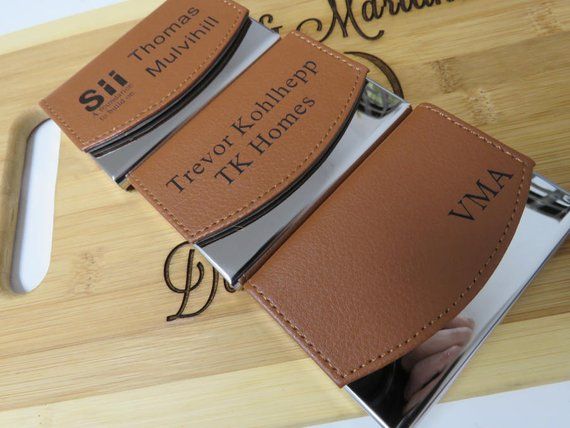 Company Logo Business Card Holders - Corporate Gifting - Engrave Your Logo - Rea...