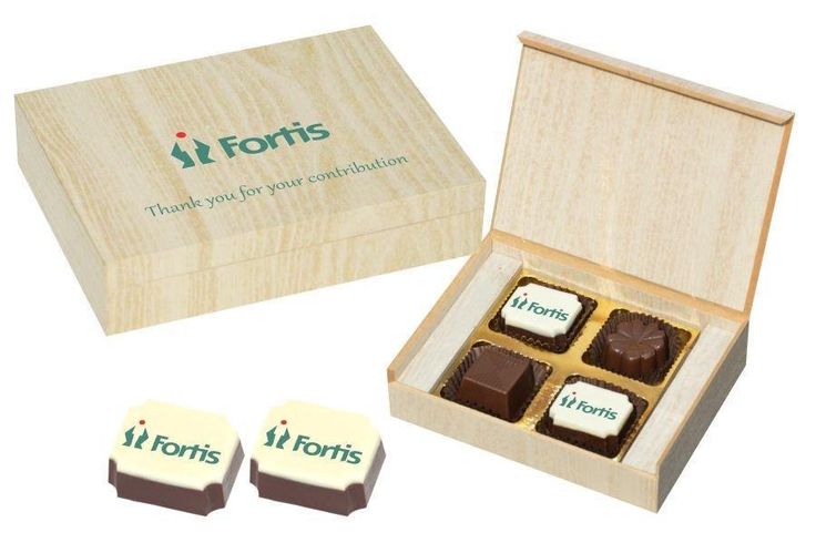 Corporate Gifts - 4 Chocolate Box - Alternate Printed Candies (10 Boxes)